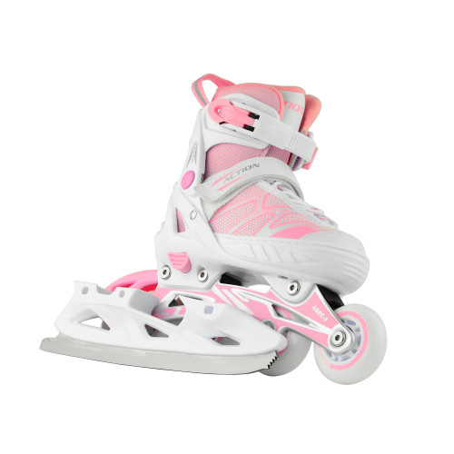 Роликовые коньки  Action 2 в 1 Riply/Pink/29-32 - фото №9