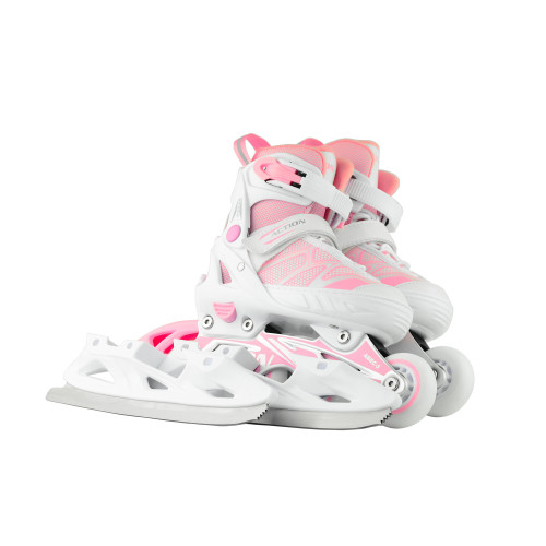 Роликовые коньки  Action 2 в 1 Riply/Pink/29-32 - фото №2