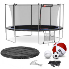 Батут Hop-Sport 14FT 427 см black/blue з внутрішньою сіткою