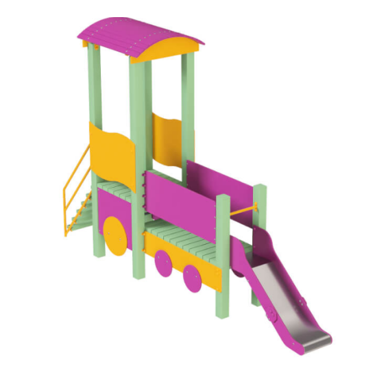 Купить Детский игровой комплекс  Kidigo Паровозик с горкой  в Киеве - фото №1