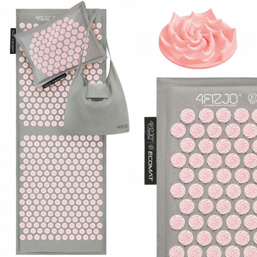 Купити Мат для акупунктури  4FIZJO Eco Mat XL Аплікатор Кузнєцова Grey/Pink у Києві - фото №1