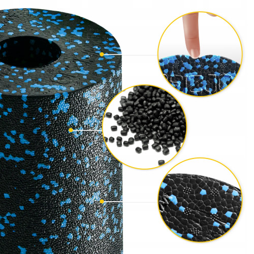 Масажний ролик  4FIZJO EPP PRO+ 33 x 14 см Black/Blue - фото №4