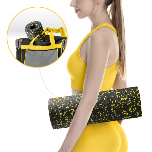 Массажный ролик  4FIZJO EPP PRO+ 45 x 14.5 см Black/Yellow - фото №3
