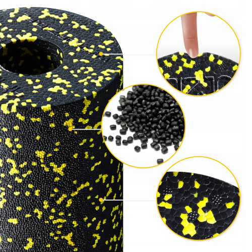 Массажный ролик  4FIZJO EPP PRO+ 45 x 14.5 см Black/Yellow - фото №2