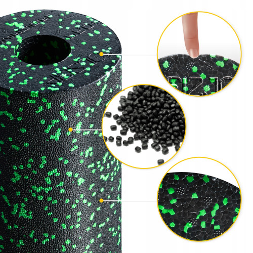 Массажный ролик  4FIZJO EPP PRO+ 45 x 14.5 см Black/Green - фото №7