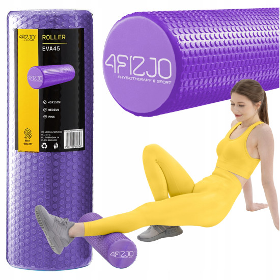 Купить Массажный ролик  4FIZJO CARE+ EVA 45 x 15 см Purple  в Киеве - фото №1
