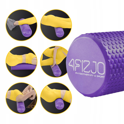 Массажный ролик  4FIZJO CARE + EVA 90 x 15 см Purple  - фото №10