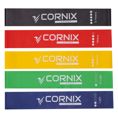 Резинка для фитнеса  Cornix Mini Power Band набор 5 шт 1-20 кг XR-0045 - фото №7