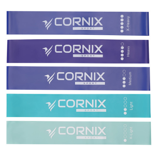 Резинка для фитнеса  Cornix Mini Power Band набор 5 шт 1-20 кг XR-0047 - фото №3