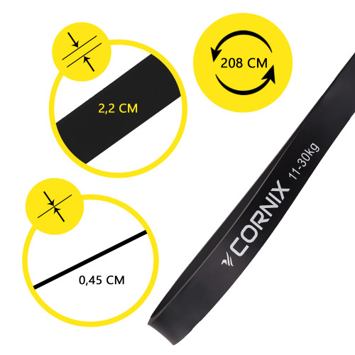 Резинка для фитнеса  Cornix Power Band 2-38 кг 4 шт XR-0087 - фото №5