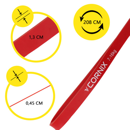 Резинка для фитнеса  Cornix Power Band 2-38 кг 4 шт XR-0087 - фото №3