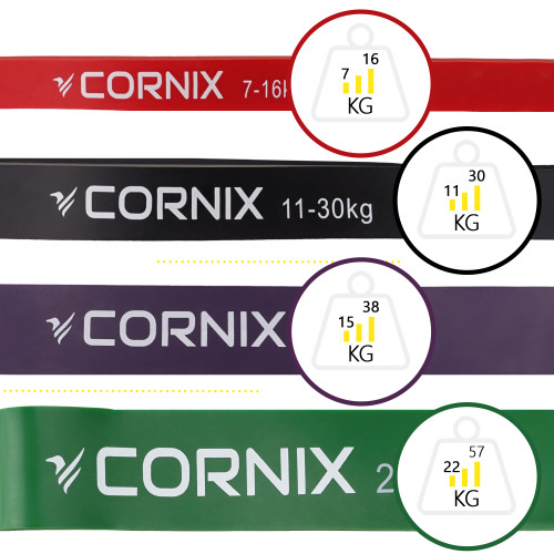Резинка для фитнеса  Cornix Power Band 7-57 кг 4 шт XR-0088 - фото №5