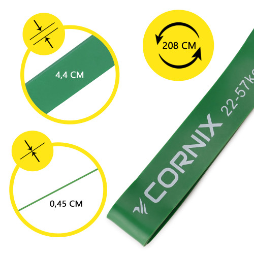 Резинка для фитнеса  Cornix Power Band 7-57 кг 4 шт XR-0088 - фото №6