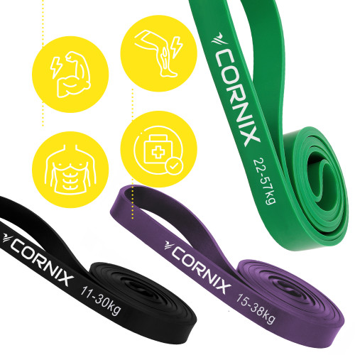 Резинка для фитнеса  Cornix Power Band 11-57 кг 3 шт XR-0089 - фото №6