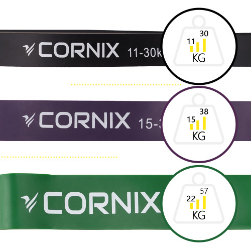 Резинка для фитнеса  Cornix Power Band 11-57 кг 3 шт XR-0089 - фото №4
