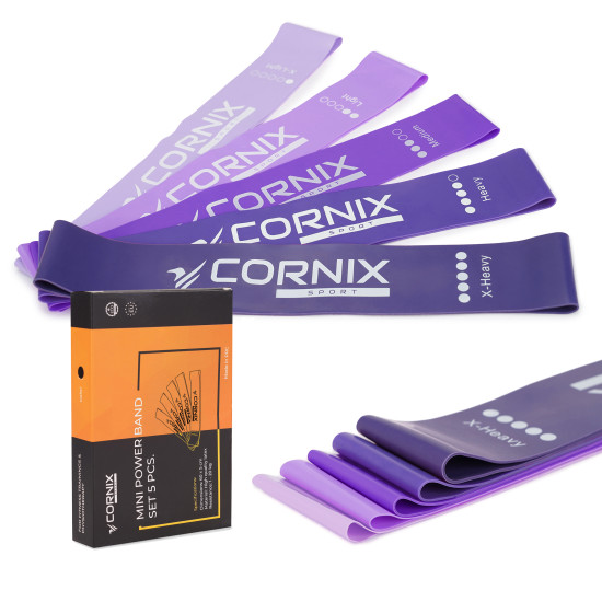 Купить Резинка для фитнеса  Cornix Mini Power Band набор 5 шт 1-20 кг XR-0253 в Киеве - фото №1