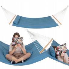 Гамак Springos XXL 200 x 140 см HM057 с деревянными перекладинами 