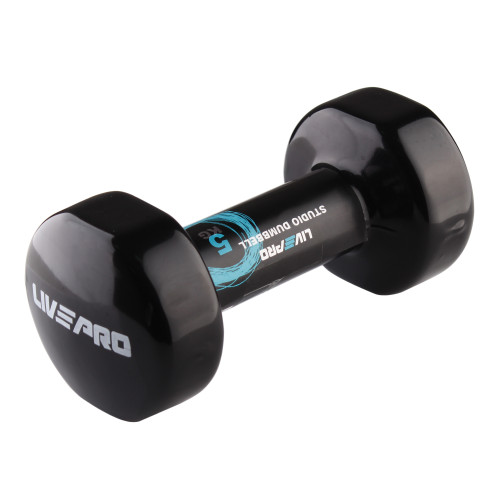 Купить Гантель  LivePro STUDIO DUMBBELL Black 5кг vinyl в Киеве - фото №1