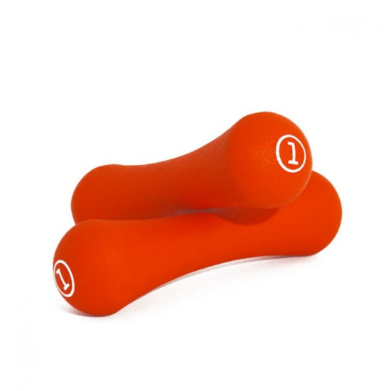 Купити Гантель  LiveUp Neoprene dumbbell Red 2x1kg у Києві - фото №1