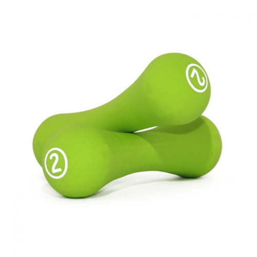 Купить Гантель  LiveUp Neoprene dumbbell Green 2x2kg в Киеве - фото №1