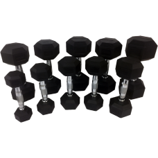 Гантель Tunturi Rubber Dumbbells Set 1-10 kg (10 Pairs) 14TUSCL180