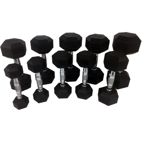 Купить Гантель  Tunturi Rubber Dumbbells Set 1-10 kg (10 Pairs) 14TUSCL180 в Киеве - фото №1