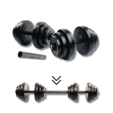 Гантель Elitum 2 x 18,5 кг + удлинитель грифа для штанги