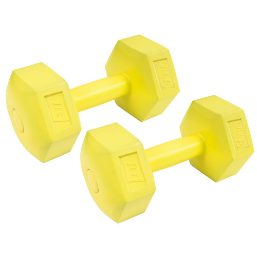 Гантель  Hop-Sport 2х3 кг композитні HS-C030DH жовті - фото №3