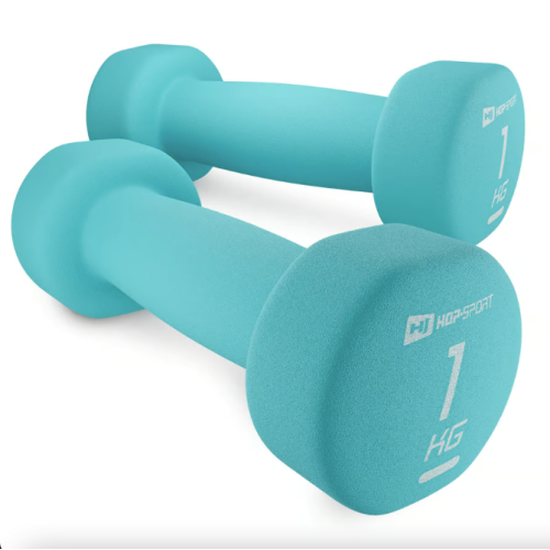 Купить Гантель  Hop-Sport 2х1 кг неопреновые HS-V010DR бирюзовый в Киеве - фото №1