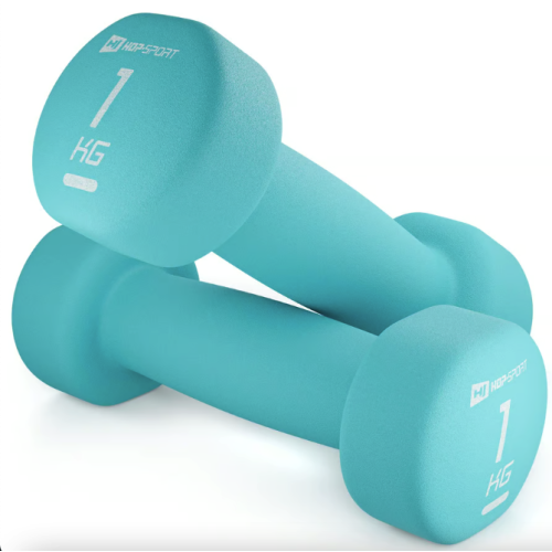 Гантель  Hop-Sport 2х1 кг неопреновые HS-V010DR бирюзовый - фото №3
