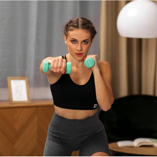 Гантель  Hop-Sport 2х1 кг неопреновые HS-V010DR бирюзовый - фото №2