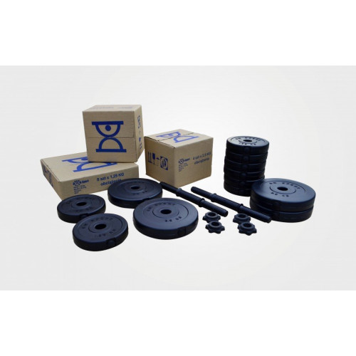 Гантель  RN-Sport 2x8 кг с ABS покрытием + Эспандер и скакалка BD-8 - фото №7