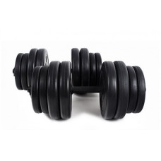 Гантель RN-Sport 2x16 кг с ABS покрытием + Эспандер и скакалка BD-16