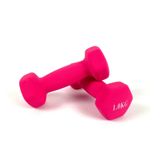Гантель  RN-Sport 2x1 кг для фитнеса FIT1KGХ2PINK - фото №2