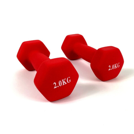 Купить Гантель  RN-Sport 2x2 кг для фитнеса FIT2KGХ2RED в Киеве - фото №1