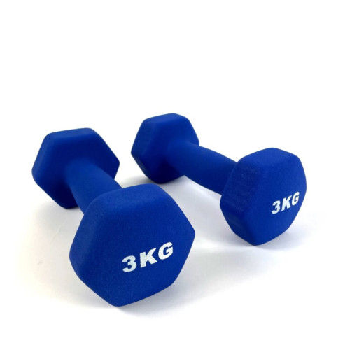 Купить Гантель  RN-Sport 2x3 кг для фитнеса FIT3KGХ2BLUE в Киеве - фото №1