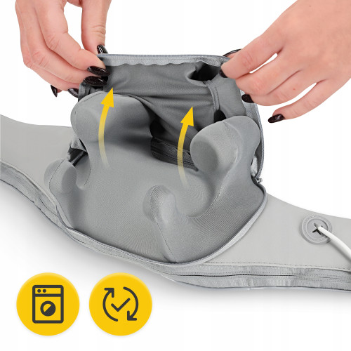 Массажная подушка  4FIZJO Shiatsu Evo+ для шеи и спины Grey - фото №4