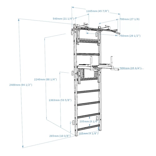 Шведська стінка  BenchK 732W - фото №4