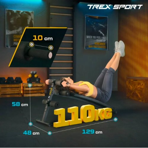    Скамья тренировочная Trex Sport TX-050B для пресса - фото №9