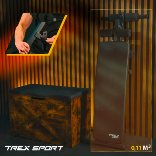   Скамья тренировочная Trex Sport TX-050B для пресса - фото №8
