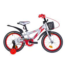 Велосипед Formula Stormer 16" 2021 (серебристо-красный)