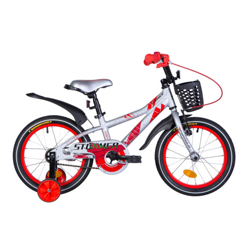 Купить Велосипед  Formula Stormer 16" 2021 (серебристо-красный) в Киеве - фото №1