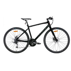 Велосипед Leon HD-80 DD 2022 28" (черно-белый с красным)