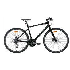 Велосипед Leon HD-80 DD 2022 28" (черно-белый с красным)