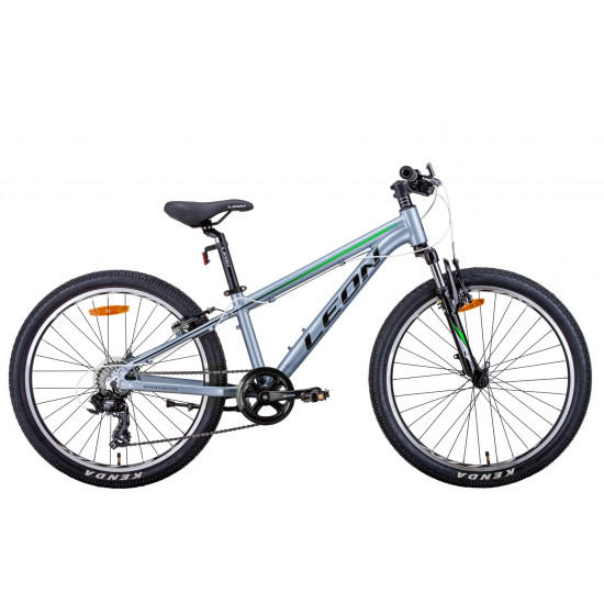 Купити Велосипед  Leon Junior AM DD 2021 24"(сріблясто-чорний із зеленим) у Києві - фото №1