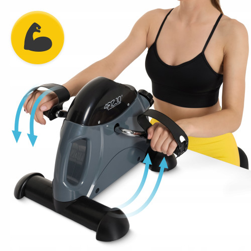 Велотренажер  4FIZJO Active 2 в 1 для рук та ніг Grey/Black - фото №3